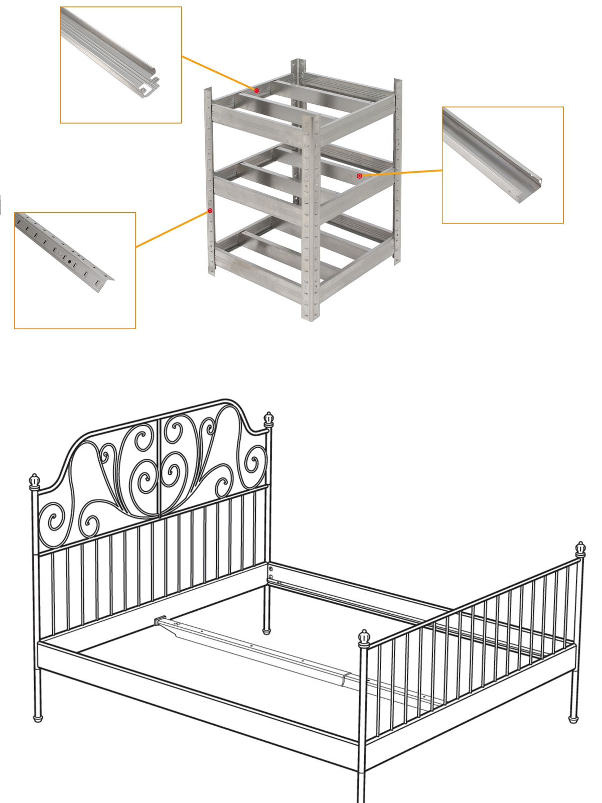 IKEA(storage rack bed frame)